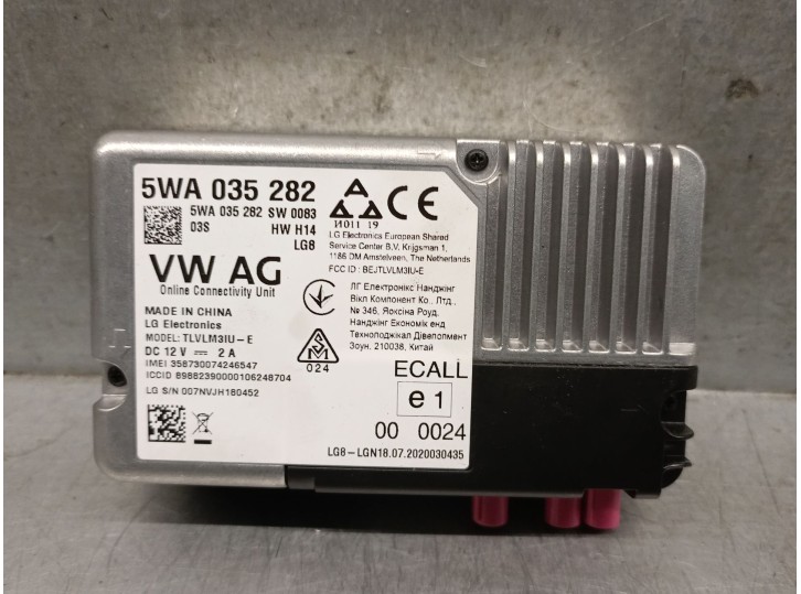 Recambio de modulo electronico para skoda kamiq (nw4) 1.0 tsi referencia OEM IAM 5WA035282 5WA035282 