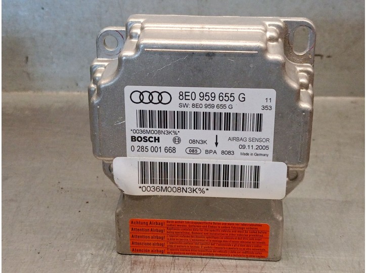 Recambio de centralita airbag para audi a4 b7 (8ec) 2.0 referencia OEM IAM 8E0959655G 0285001668