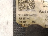Recambio de cinturon seguridad trasero derecho para skoda yeti (5l) 1.2 tsi referencia OEM IAM 5L6857447 5L6857447 