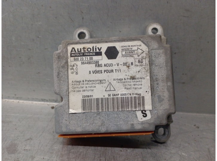 Recambio de centralita airbag para peugeot 206 hatchback (2a/c) 1.4 i referencia OEM IAM 9644903380 