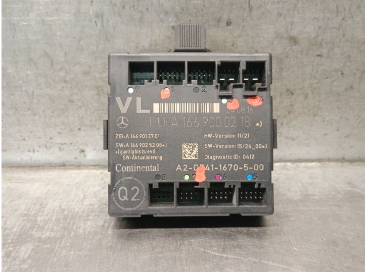 Replacement central locking unit for Infiniti QX30 2.2 D AWD OEM IAM reference A1669000218 A2C7411670500