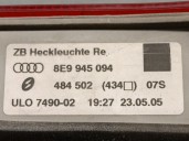 Replacement right rear tailgate light for Audi A4 B7 Avant (8ED) 2.0 TDI 16V OEM IAM reference 8E9945094 8E9945094A