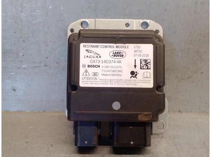 Recambio de centralita airbag para jaguar xe (x760) 2.0 d referencia OEM IAM GX7314D374AK 0285013670