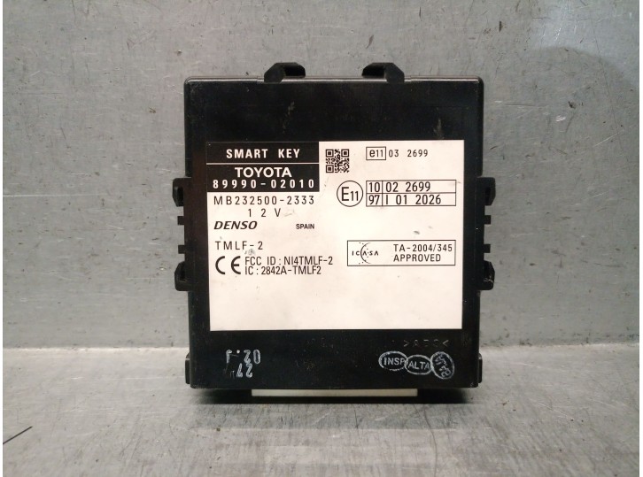 Replacement central locking ECU for Toyota Auris (_E15_) 2.0 D-4D (ADE150_) OEM IAM reference 8999002010 MB2325002333