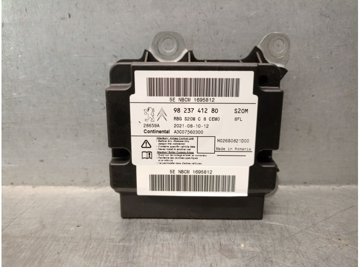 Replacement airbag ECU for Citroën Jumpy III van (V_) 1.5 BlueHDi 100 OEM IAM reference 9823741280 A3C07560300