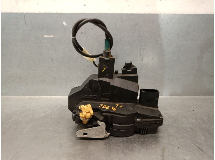 Left rear door lock for Saab 9-3 (YS3F, E79, D79, D75) 1.9 TiD, OEM IAM reference 12803478