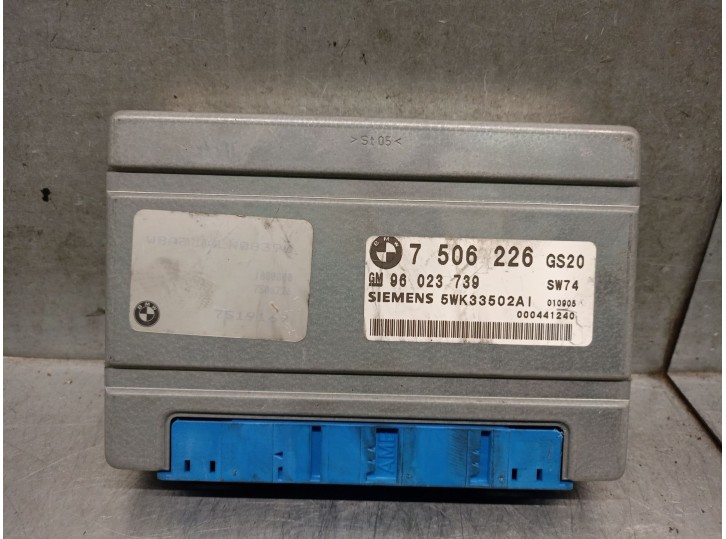 Replacement automatic transmission control unit for BMW X5 (E53) 3.0 D, OEM IAM reference 7506226 7506226 5WK33502A