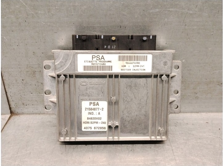 Engine control unit (ECU) for Citroën C5 I (DC_) 1.8 16V (DC6FZB, DC6FZE), OEM/IAM reference 9655212680