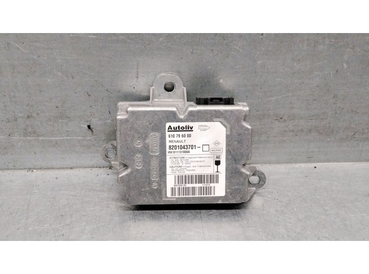 Replacement airbag control unit for Renault Clio III van/hatchback (SB_, SR_) 1.5 dCi, OEM/IAM reference 8201043701 610796