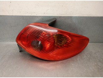 Replacement right tail light for Peugeot 206 hatchback (2A/C) 1.4 i, OEM/IAM references 6351S0 6351S0