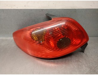 Replacement left tail light for Peugeot 206 hatchback (2A/C) 1.4 i, OEM/IAM references 6350S0 6350S0