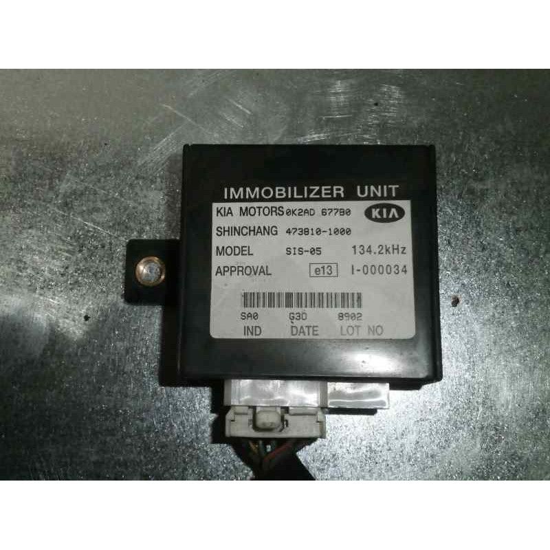 Recambio de centralita inmovilizador para kia rio 1.5 cat referencia OEM IAM 0K2AD67780 4738101000 