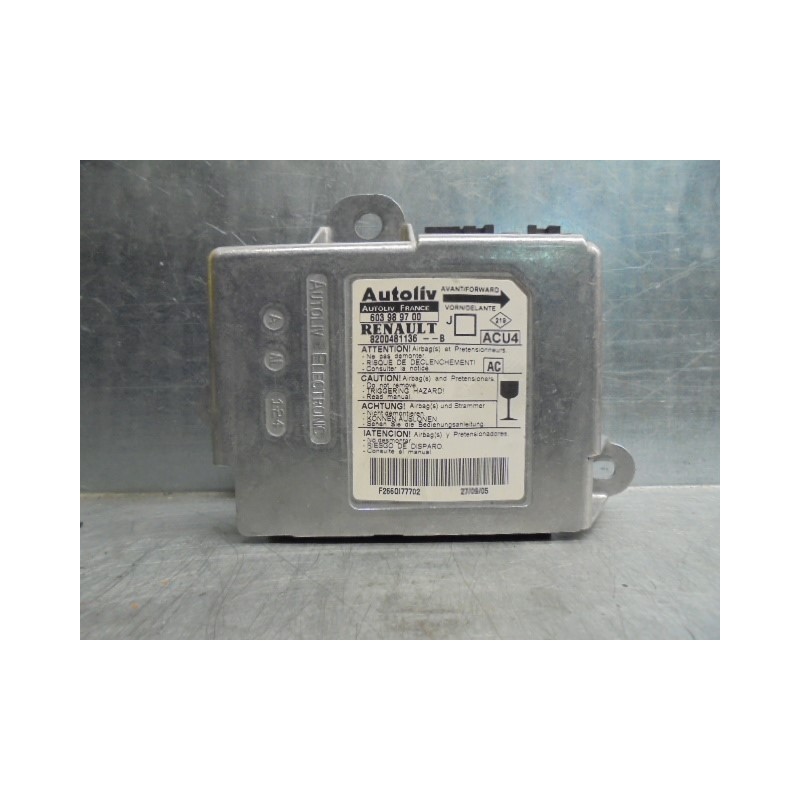 Recambio de centralita airbag para renault scenic ii 1.9 dci diesel referencia OEM IAM  603989700 AUTOLIV